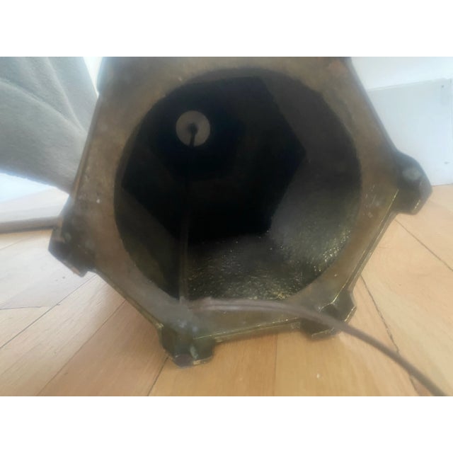 Vintage Solid Brass Table Lamp For Sale - Image 10 of 11