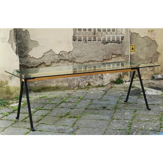 Metal Frate Rectangular Table by Enzo Mari for Driade, Italy, 1970s For Sale - Image 7 of 12