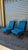 Blue Mid-Century Petrol Blue Velvet Armchairs with Wooden Cross Legs, Italy, 1960s, Set of 2 For Sale - Image 8 of 8
