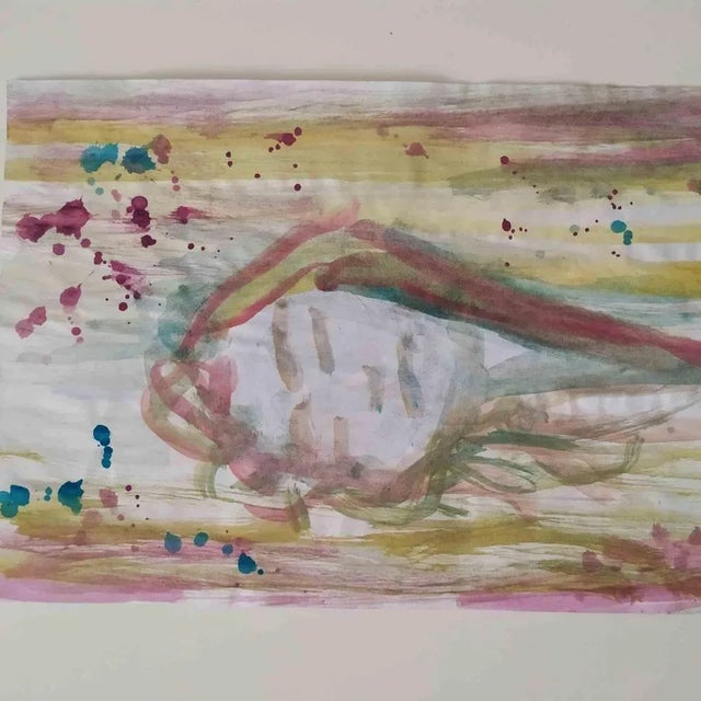 Contemporary Contempologyc, Sweet Zen, Original Tempera on Paper, 2020 For Sale - Image 3 of 4