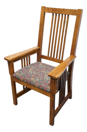 Nichols & Stone Quarter Sawn Oak Mission Style Arts & Crafts Dining Arm Chair 4033-0460 / 796-4014