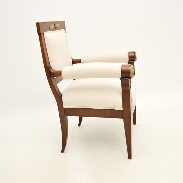 Hollywood Regency Regency Chair with Gilt Bronze, 1815 For Sale - Image 3 of 12