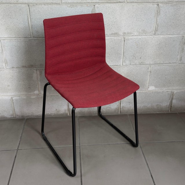Gaber Kanvas Chairs by Stefano Sandonà in Metal and Red Fabric, 2000s, Set of 2 For Sale - Image 6 of 13