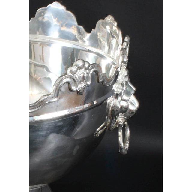 Large Vintage Silver-Plated Punch Bowl from Monteith, 1980s For Sale - Image 17 of 18