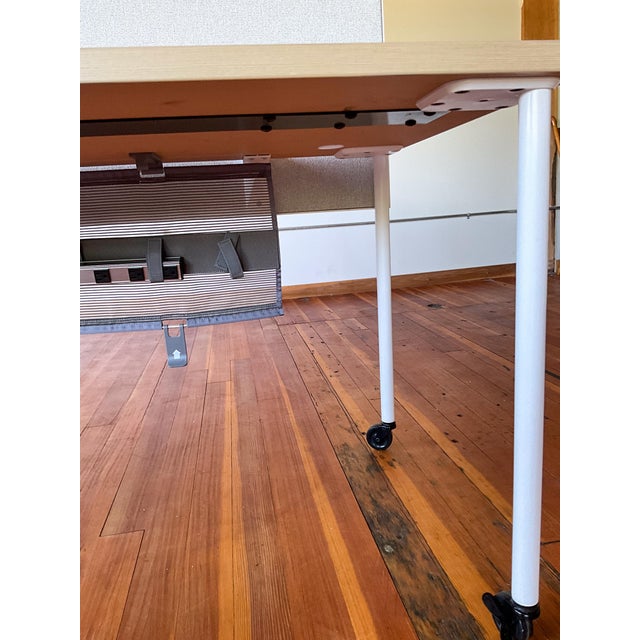 Knoll Desk With Fabric Privacy Barrier For Sale - Image 11 of 17