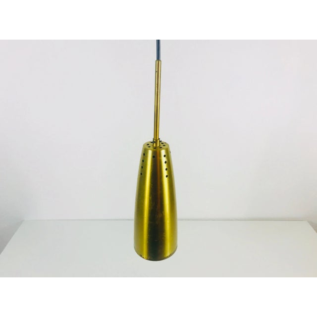 1950s Mid-Century German Brass Pendant Lamp, 1950s For Sale - Image 5 of 9