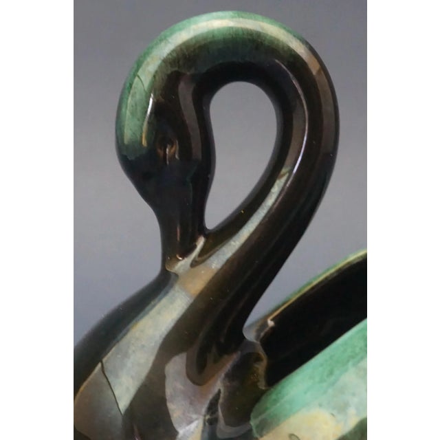 20th Century Ceramic Swan with a Metallic Luster by Gerard Danton of Aubusson, France For Sale - Image 16 of 18