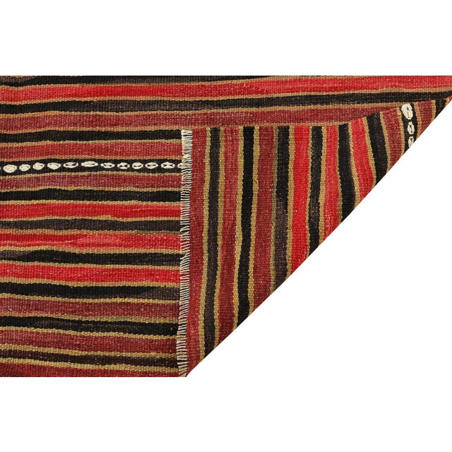 Mid 20th Century Mid 20th Century Vintage Striped Kilim Rug For Sale - Image 5 of 7