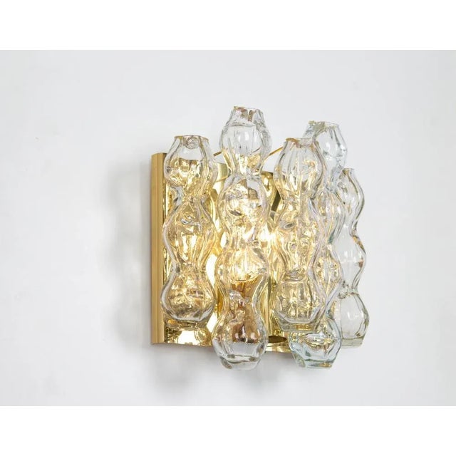 1960s Large Murano Glass Wall Sconces attributed to Doria, Germany, 1960s, Set of 2 For Sale - Image 5 of 9