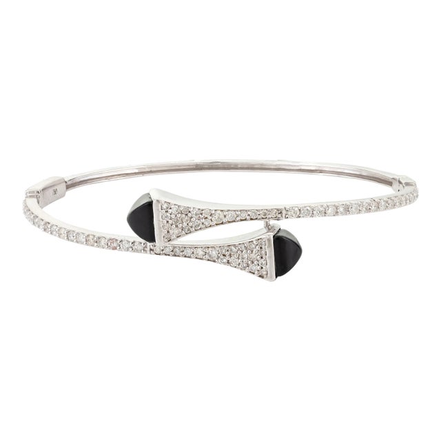 1.19 Ctw Certified Diamond Bangle Bracelet For Sale
