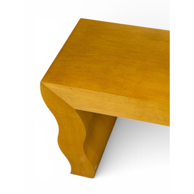 Vintage French Post Modern Console Table - Circa 1980s - Maple Entry Table For Sale - Image 10 of 12