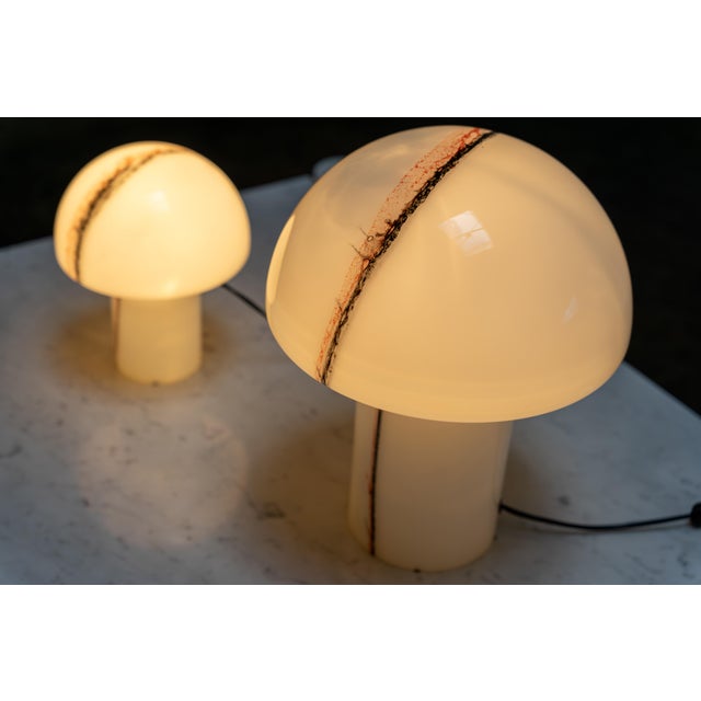 Lido Glass Mushroom Table Lamps from Peill & Putzler, Germany 1970s, Set of 2 For Sale - Image 9 of 14