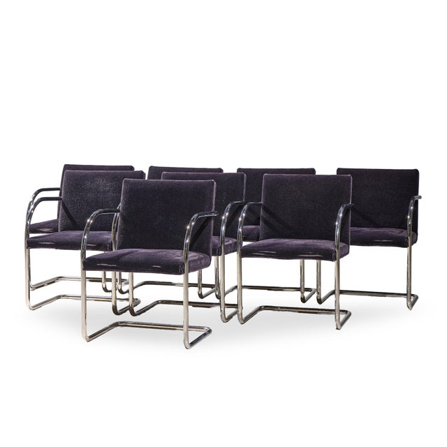 Mid-Century Modern Brueton Brno Mid Century Chrome Dining Chairs - Set of 8 For Sale - Image 3 of 10