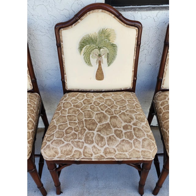 Vintage Chinese Chippendale Dining Chairs Bamboo Set of 8 For Sale - Image 9 of 18