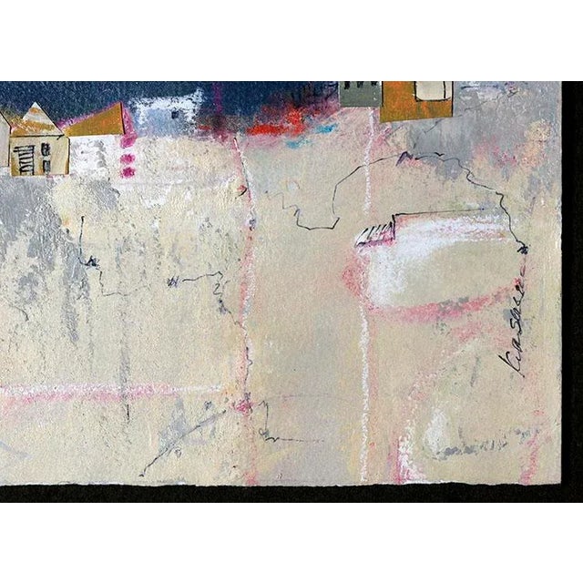Contemporary "Town View" Original Abstract Mixed Media Painting by Jill Krasner For Sale - Image 3 of 4