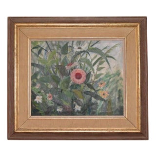 Lars Boethius, Flowers, 1960s, Oil on Panel, Framed For Sale