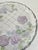 1980s Vintage Pastel Flower Round Glass Serving Platter For Sale - Image 5 of 8
