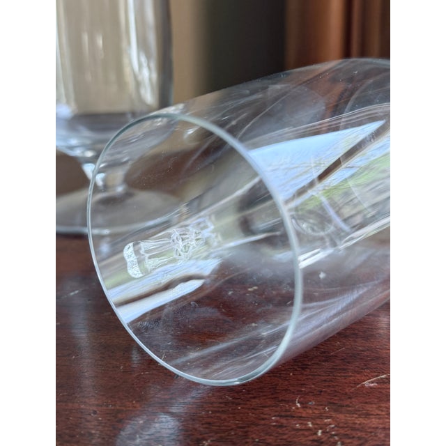 Mid 20th Century Mid Century Modern Hand Blown Crystal Irish Coffee Glasses Footed Teardrop Handles - a Pair For Sale In New York - Image 6 of 10