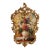 Ornate French Rococo Floral Wall Art – Vibrant Bouquet Painting With Elaborate Gold Leaf Frame For Sale