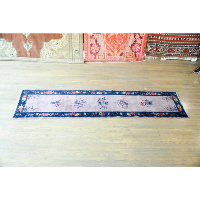1920s Vintage Chinese Art Deco Runner For Sale - Image 11 of 12