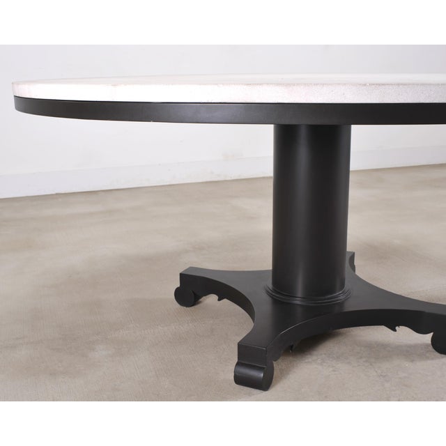 McKinnon and Harris Albemarle Limestone Garden Dining Table 63" For Sale - Image 13 of 18