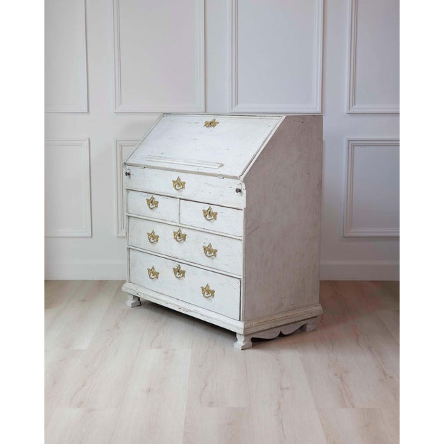 Light Gray Scandinavian 18th Century Bureau, c.1790 For Sale - Image 8 of 16