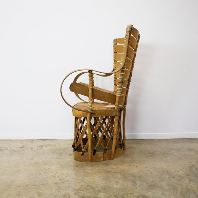 Vintage Equipal Chair Deer Leather Mexico 1940s For Sale - Image 17 of 18