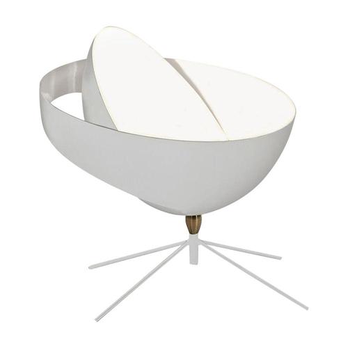 Mid-Century Modern White Saturn Table Lamp from Serge Mouille For Sale - Image 6 of 6