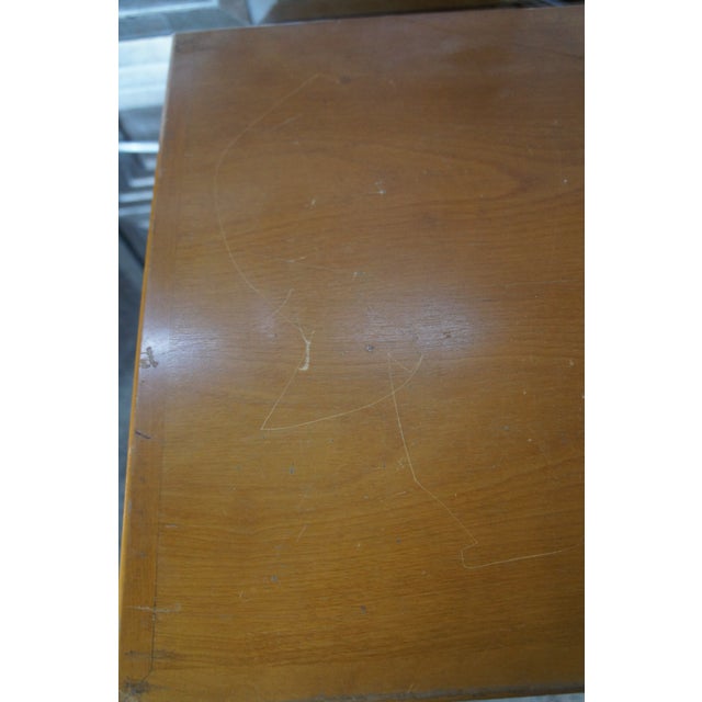 Brown Mid 20th Century Globe Wernicke 30 Drawer Index Card Library File Catalog Cabinet 47" For Sale - Image 8 of 15