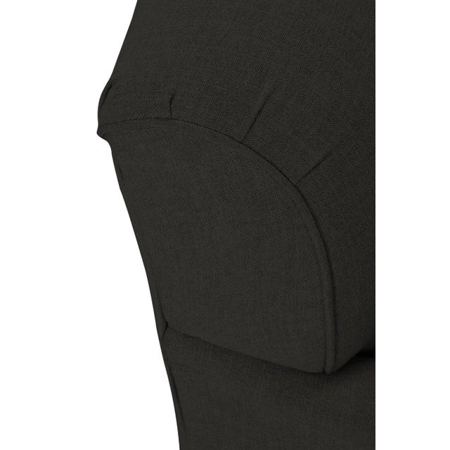 Textile Alcott Chair, Charcoal Linen For Sale - Image 7 of 12