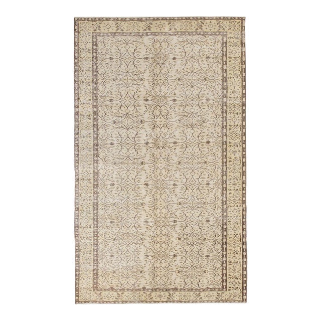 Vintage Decorative Turkish Oushak Rug For Sale