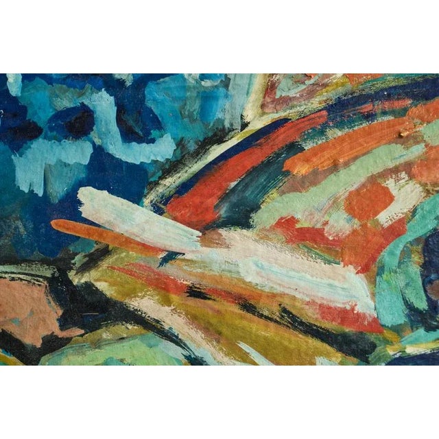 Modernist Scene, Oil on Board, 1960s For Sale - Image 4 of 18