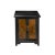 Chinese Distressed Black Yellow Scenery Graphic End Table Nightstand For Sale - Image 4 of 6