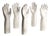 Porcelain Lungavilla Glove Molds from Pirelli, Set of 5 For Sale