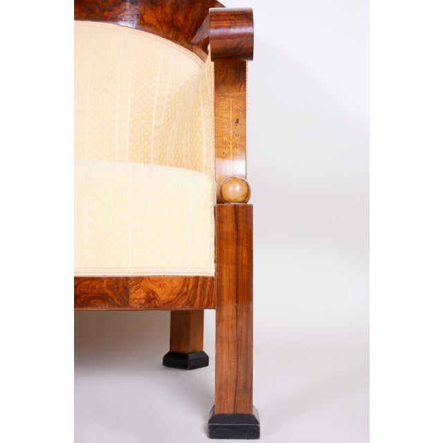 Empire Seating Set in Walnut, Austria, 1810s, Set of 3 For Sale - Image 13 of 16