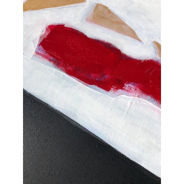 Mid-Century Modern Contemporary Abstract Painting "A Meditation Upon Modernism" Mixed Media on Canvas For Sale - Image 3 of 6