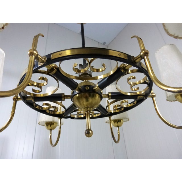 Large Brass Chandelier, Finland, 1950s For Sale - Image 13 of 18