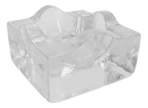 Sculptural Ashtray in Clear Glass by Bertil Vallien, 1970