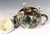 Green Mid 18th Century Whieldon-Type Creamware Tortoiseshell Teapot With Grape Vine Relief and Crabstock Handle, Staffordshire For Sale - Image 8 of 14