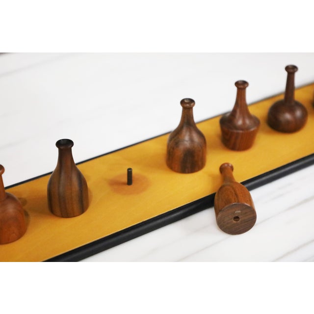Discover the artistry of mid-century craftsmanship with the Giorgio Pizzitutti Exotic Wood Miniature Vases Sculpture from...