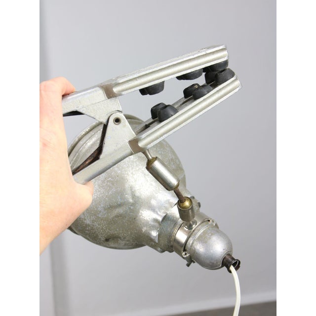Vintage Industrial Italian Ianiro Clip on Lamp, 1950s | Chairish