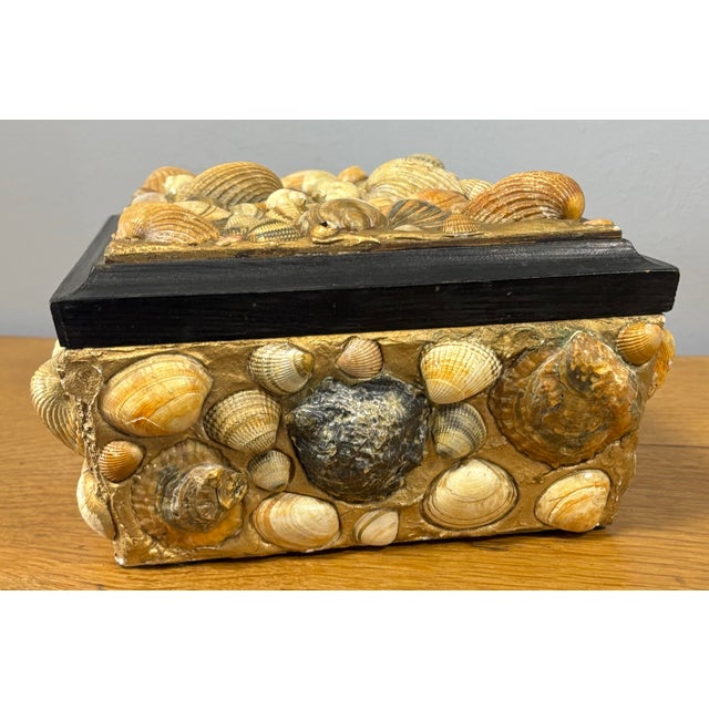 Vintage English Seashell Box For Sale - Image 4 of 7
