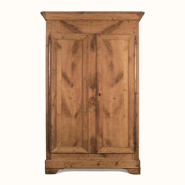 Large French Louis Philippe Armoire or Wardrobe in Cherrywood, 19th Century For Sale - Image 11 of 11