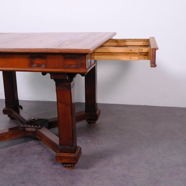 Antique Art Nouveau Table in Wood, Early 1900s For Sale - Image 13 of 18