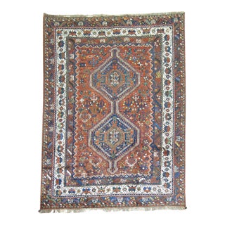 Tribal Antique Shiraz Rug - 5'10" x 7'1" For Sale