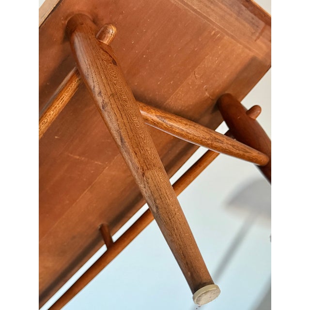 1950s Lane Copenhagen Line 72" Walnut Ash Surfboard Coffee Cocktail Table For Sale - Image 5 of 16