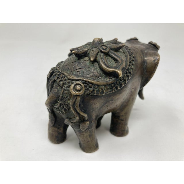 Antique Asian Bronze Elephant Sculpture Statue 19th C. For Sale In Palm Springs - Image 6 of 12
