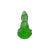 Religious 4" Green Crystal Glass Sitting Lotus Two Faces Bodhisattva Buddha For Sale - Image 3 of 5