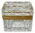 Charles X Style French Ormolu Optic Cut Crystal Box, Signed Lehmann France For Sale