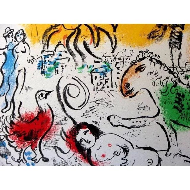 Marc Chagall - The Green Horse - Original Lithograph 1973 For Sale - Image 3 of 5
